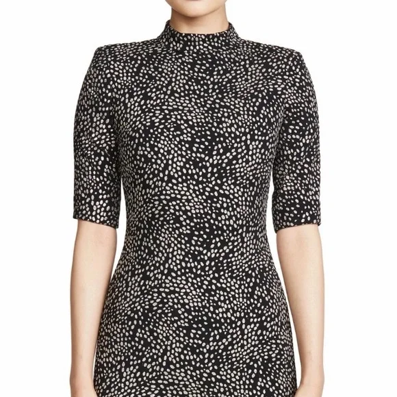 NWT $395 Alice + Olivia Black and Silver Mini Dress - Picture 7 of 11